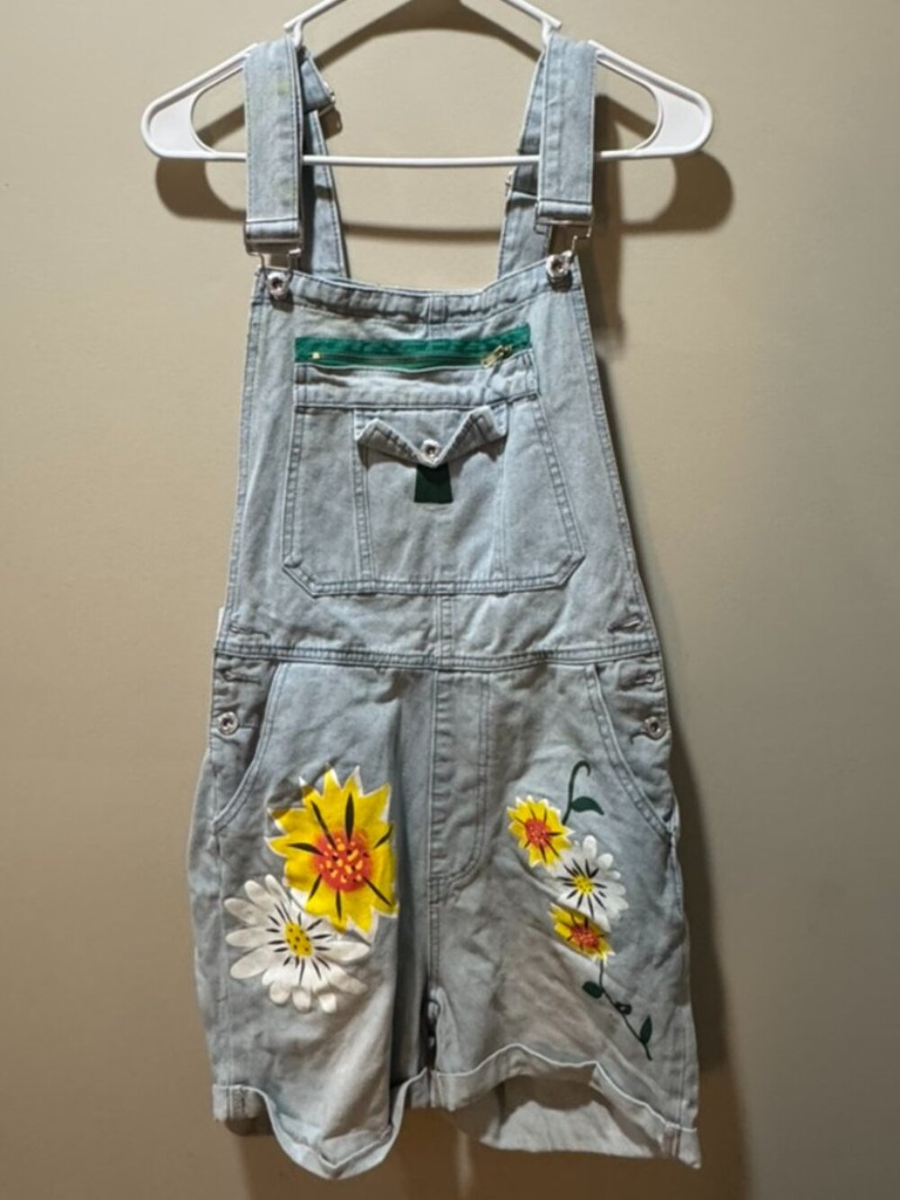 NEW Painted Denim Overalls